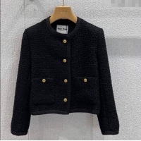 Luxury Discount Miu Miu Tweed Jacket M110510 Black 2025