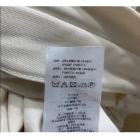 ​Luxury Cheap Miu Miu Lace Trim Jacket and Skirt Set M110513 White 2025