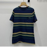 ​Market Sells Miu Miu Striped T-Shirt M110515 Yellow/Blue/Green 2025