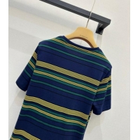 ​Market Sells Miu Miu Striped T-Shirt M110515 Yellow/Blue/Green 2025