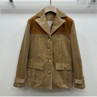 Best Price Miu Miu Corduroy Jacket MM111418 Brown 2025