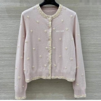 Buy Grade Miu Miu Wool Cardigan MM111406 Light Pink 2025