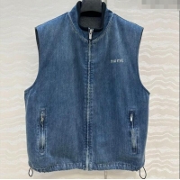 New Release Creation Miu Miu Denim Vest MM111408 Blue 2025