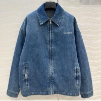 Reasonable Price Miu Miu Denim Jacket MM111408 Blue 2025