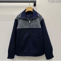 Discount Design Miu Miu Cashmere Jacket MM111426 Blue/Grey 2025