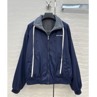 Luxury Cheap Miu Miu Reversible Jacket MM111430 Blue 2025