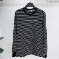 Traditional Discount Miu Miu Cotton T-Shirt MM111431 Black 2025