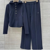 Fashion Discount Miu Miu Polo Shirt and Pants Set MM111439 Blue 2025