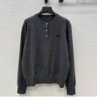 Traditional Discount Miu Miu Cashmere Shirt MM111442 Grey 2025