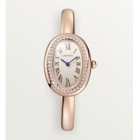Best Price Cartier Baignoire Watch Diamond Dial 31mm CRWJBA0041 Rose Gold