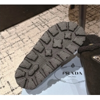 Best Product Prada Suede and Shearling Platform Mules 4cm Black 2025 PR102702 1027022