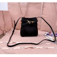 Buy Discount Miu Miu Nappa Leather Pouch Mini Bag 5NR461 Black 2025