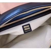 Fashion Discount Miu Miu Pocket nappa leather top-handle bag 5BB179 Black 2025