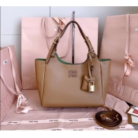Famous Brand Miu Miu Leather handbag 5BA304 Caramel Brown 2025