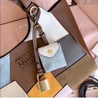 Well Crafted Miu Miu Patchwork Leather handbag 5BA304 Brown 2025