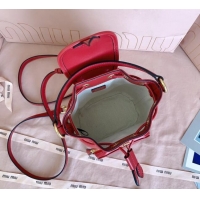 Top Discount Miu Miu Leather Mini Backpack Bag 5BZ045 Red 2025