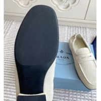 Low Cost Prada Shuffle Antiqued Suede Loafers White 2025 1D051O 1027057