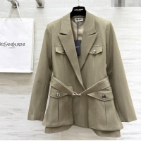 Top Quality Saint Laurent Jacket S91625 Beige 2025