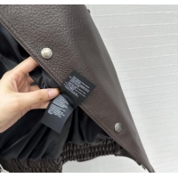 Top Design Saint Laurent Sheepskin Jacket SLP92503 Brown 2025