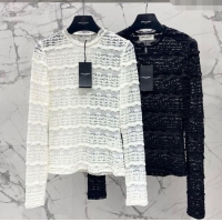 Cheap Design Saint Laurent Lace Shirt 1015 White/Black 2025