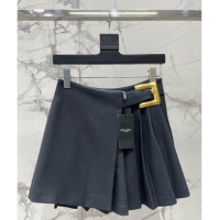 ​Unique Discount Saint Laurent Pleated Mini Skirt 1015 Grey 2025