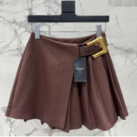 ​Good Taste Saint Laurent Pleated Mini Skirt 1015 Brown 2025