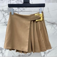 Good Quality Saint Laurent Pleated Mini Skirt 1015 Beige 2025