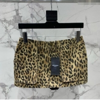 Market Sells Saint Laurent Leopard Print Mini Skirt Y1015 2025