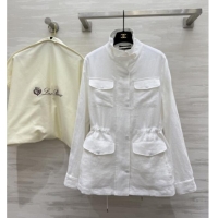 Promotional Loro Piana Linen Jacket L090206 White 2025