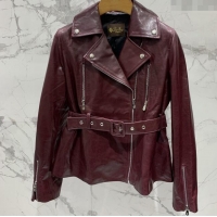 Super Quality Loro Piana Leather Jacket LP92526 Deep Red 2025