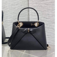 Buy Discount Dior Bow Top Handle Bag in Calfskin Leather DR112201 Black 2025
