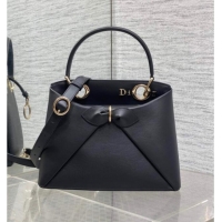 Buy Discount Dior Bow Top Handle Bag in Calfskin Leather DR112201 Black 2025
