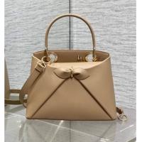 Best Product Dior Bow Top Handle Bag in Calfskin Leather DR112201 Beige 2025