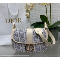 Good Looking Dior Medium 30 Montaigne Satchel Bag in Blue Oblique Chambray Embroidery and Latte Calfskin D2044 2025