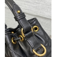 Reasonable Price Dior Caro Nano Bucket Bag in Macrocannage Lambskin S5250 Black 2025