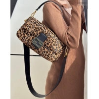 Affordable Price Fendi Baguette Medium Bag in Leopard Printed Mohair 8691M 2025