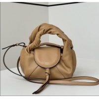 Top Design Fendi Spy Mini Bag in Leather 80888 Beige 2025