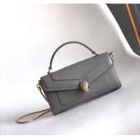 Discount Bvlgari Serpenti Serpenti Forever Phone Case in Calfskin Leather 294894 Grey 2025