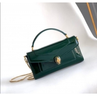 Well Crafted Bvlgari Serpenti Serpenti Forever Phone Case in Calfskin Leather 294894 Green 2025