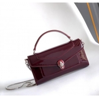 Best Grade Bvlgari Serpenti Serpenti Forever Phone Case in Calfskin Leather 294894 Burgundy 2025