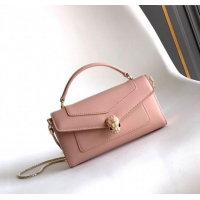 Super Quality Bvlgari Serpenti Serpenti Forever Phone Case in Calfskin Leather 294894 Light Pink 2025