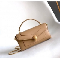 Promotional Bvlgari Serpenti Serpenti Forever Phone Case in Calfskin Leather 294894 Beige 2025