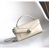 Most Popular Bvlgari Serpenti Serpenti Forever Phone Case in Calfskin Leather 294894 White 2025