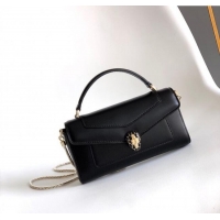 Well Crafted Bvlgari Serpenti Serpenti Forever Phone Case in Calfskin Leather 294894 Black 2025