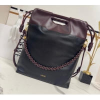 Best Grade Loewe Flamenco Purse Tote Bag in Mellow Nappa Lambskin Leather 012551 Black/Dark Chestnut 2025