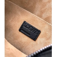 Well Crafted Loewe Medium Pebble messenger bag in smooth calfskin 9094 Black 2025