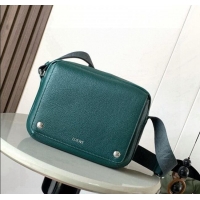 Market Sells Loewe Medium Pebble messenger bag in supple grained calfskin 9094 Green 2025