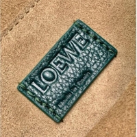 Market Sells Loewe Medium Pebble messenger bag in supple grained calfskin 9094 Green 2025