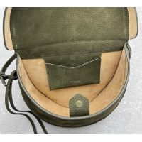 Top Grade Alaia Hip Belt Bag in Nubuck Leather 4495 Green 2025