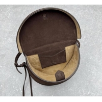 Luxury Discount Alaia Hip Belt Bag in Nubuck Leather 4495 Brown 2025